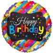 Picture of 18 inch Birthday Marquee Metallic Rainbow Foil Balloon