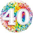 Picture of 18 inch Rainbow Confetti 40 Foil Balloon