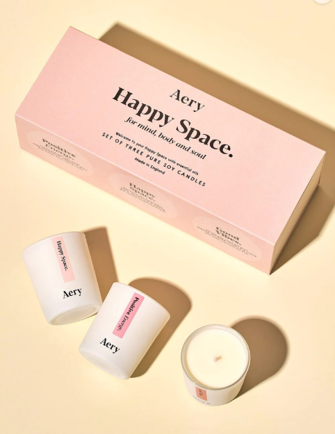 Picture of Happy space aromatherapy gift set of three - Votive candles