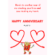 Picture of French Fries and Hearts Anniversary Card